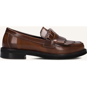 Stefano Lauran - Bruine Leren Loafers - Dames - Model 12214 - Wol
