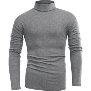 Heren Turtleneck Top Slim Fit Solid Base Dun Sweater Casual Lange Mouwen Ondergoed Tops Male Cozy Blouse T-Shirt