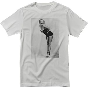 Marilyn Monroe Bathing Suit Pose Portrait T-Shirt RD-1-MM004-DTG White-S