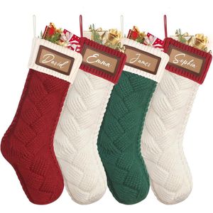 Gepersonaliseerde Gebreide Kerst Kousen - 18 Inch Grote Kabel Gebreide Kousen voor Vakantie en Decoratie