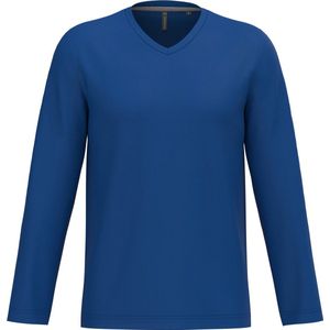 Kariban T-shirt V-hals lange mouwen K358 - Royal Blue - S