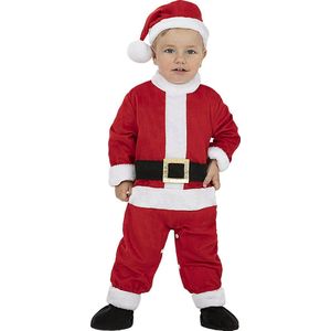 FUNIDELIA Deluxe Kerstman kostuum voor baby - 0-6 mnd (50-68 cm)