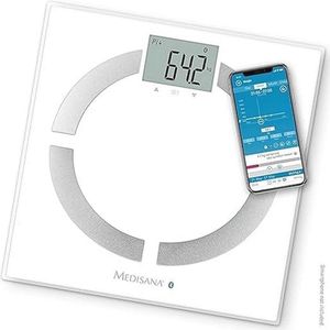 Digitale Weegschaal voor Lichaamsanalyse tot 180 kg - Metingen van Lichaamsvet, Lichaamswater, Spiermassa en Botgewicht met App