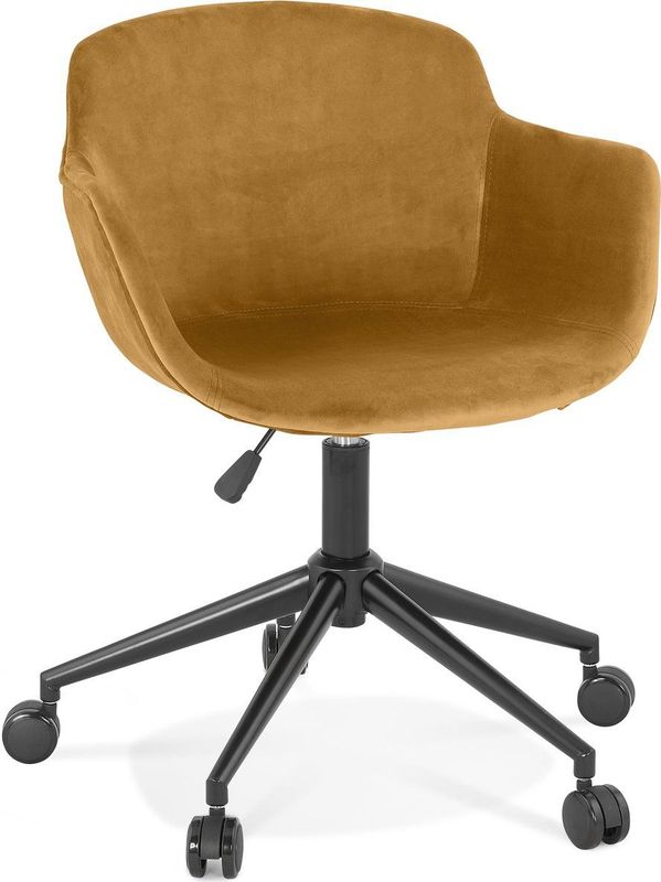 Alterego - ROLLING - Bureaustoel - Mosterd - 59x54x80 cm