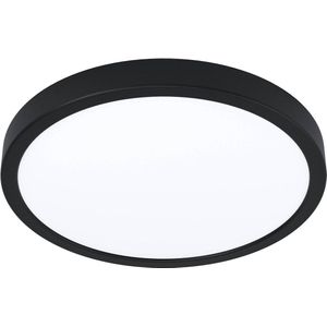Badkamer lamp Smart Home LED badkamer plafondlamp Fueva-Z Ø 285 cm ZigBee app en spraakbesturing lichtkleur instelbaar dimbaar aluminium opbouwlamp zwart IP44