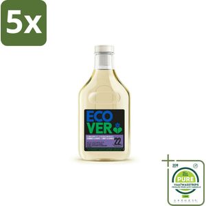 5 x Ecover - Vloeibaar wasmiddel - Zwart & Donker - 1 liter - 22 wasbeurten - Grootverpakking - Wasmiddel Donkere Kleding - Wasmiddel Zwart - Wasmiddel Kleurbescherming - Wasmiddel Ecologisch - Wasmiddel Plantaardige Ingrediënten