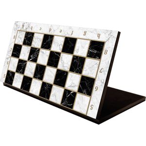 Inklapbaar schaakbord zwart/wit - hout - Maat XXL 43cm - Meerdere varianten schaakborden