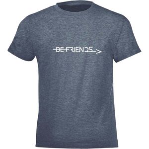 Be Friends T-Shirt - Be Friends - Vrouwen - Denim - Maat XL