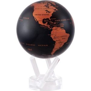 Mova wereldbol op zonne energie Ø 11,5 cm - Uitvoering - Koper en zwart (CBE)