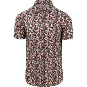 Desoto - Short Sleeve Jersey Overhemd Print Multicolour - Heren - Maat XL - Slim-fit