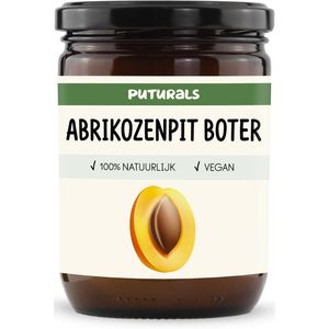 Abrikozenpit Boter 100% Natuurlijk - 500gr - Hydrateert en Verzorgt Droge Huid - Rijk aan Vitaminen en Vetzuren - Natuurlijk Alternatief voor Body Butter en Bodylotion - Bruine Glazen Pot