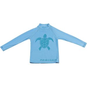 Kids lycra | Longsleeve UV-zwemshirt | Schildpad blauw | maat 110/116