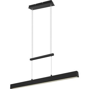 LED Hanglamp - Torna Parola Up and Down - 31W - Warm Wit 3000K - Dimbaar - Rechthoek - Mat Zwart - Aluminium