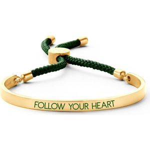 Key Moments 8KM BC0034 Open Bangle 5mm Follow Your Heart - cadeau - groen