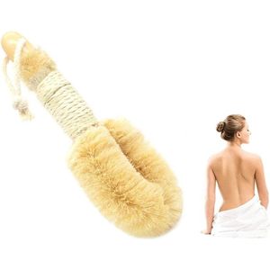 Bad- en lichaamsborstel - Lichaamsexfoliatiemassageborstel - Natuurlijk sisal + beukenhout - Verbetert de bloedsomloop - Diepreinigende scrub - Waterdichte en schimmelwerende lichaamsverzorgingsborstel