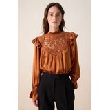 Sissy-Boy - Oranje blouse met kant