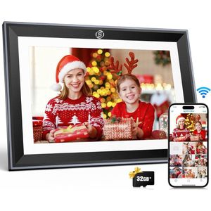 Equivera Digitale Fotolijst - Digitale Fotolijsten - Digitale Fotolijst met WiFi - Digitale Fotokader - Digitale Fotolijsten met WiFi - Fotokader - Leuk voor in huis!