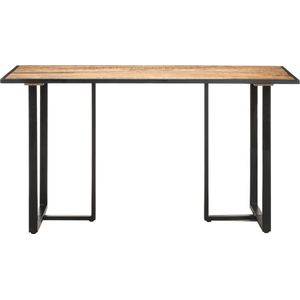vidaXL Eettafel - 140 cm - Ruw Mangohout - Industrieel Industriele Eettafel - Mangohouten Eettafel - Eetkamertafel - Salontafel - Eetzalen