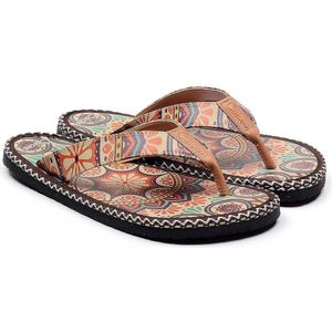 GOBY - Leopard - Sandalen - Slippers - Hoge kwaliteit - Handmade - Maat 36