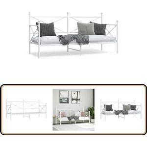 vidaXL Slaapbank zonder matras 80x200 cm staal wit