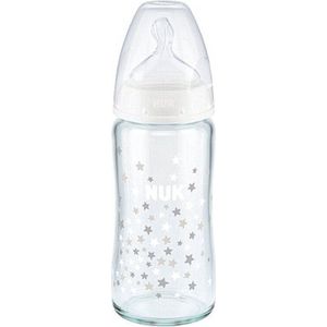 NUK Glazen fles First Choice ⁺ , 240 ml, 0-6 m, wit 0-6 maanden