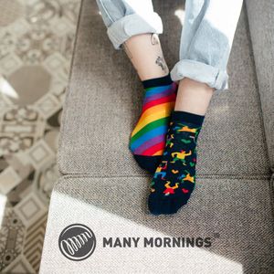 Many Mornings unisex enkelsokken - Over The Rainbow Low - Unisex - Maat: 35-38
