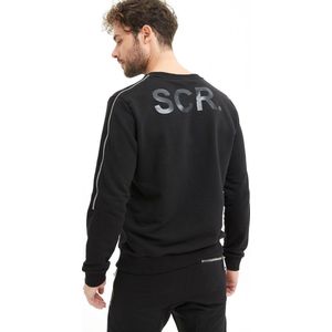 SCR. Tedo - Sweater Heren - Zwarte Trui voor Heren - Met Rits - Zwart - Maat M
