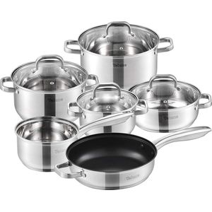 kookpotten / pannen set - Non-stick / Koekenpannenset, frying pan set, PFAS-vrij, vaatwasserbestendig