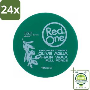 Red One - Haarwax - Cobra Aqua - Maximale Controle - Voor Krachtige Hold & Glans - 150 ml - Voordeelverpakking - 24 stuks - Haarwax - Stylingwax