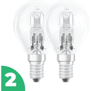 Trixline Kogel Halogeen E14 - 18W (23W) - Warm Wit Licht - Dimbaar - 2 stuks