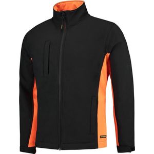 Tricorp soft shell jack bi-color - Workwear - 402002 - zwart / oranje - maat M