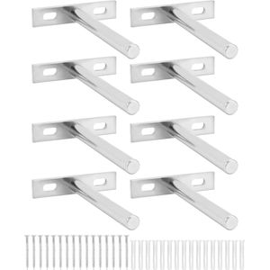 Goodivery - Onzichtbare Zwevende Plankdragers - Massief IJzer - Set van 8