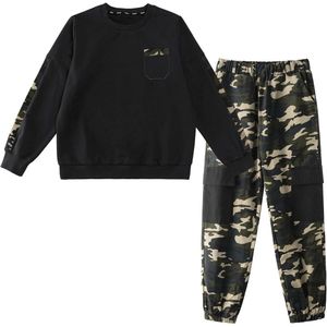 2-delig camouflage trainingspak voor kinderen van 6-13 jaar