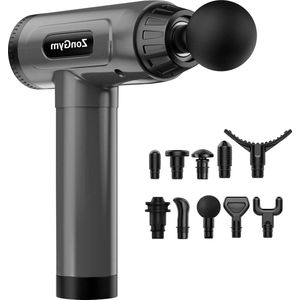 Deep Tissue Percussion Muscle Massager - 30 Speeds Quiet Handheld Massager for Muscle Neck Back Pain - LCD Touch Screen with 10 Heads - Relaxation