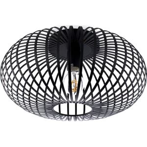 Groenovatie Metalen Plafondlamp - Zwart - E27 Fitting - ⌀40x20 cm