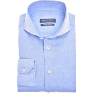Ledub modern fit overhemd - lichtblauw - Strijkvriendelijk - Boordmaat: 38