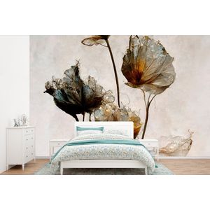 Vintage - Bloemen - Planten - Abstract - Behangpapier