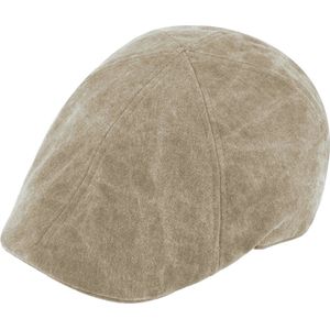 Flatcap 6-Panel Washed Cotton solid UV protection Beige mt 55