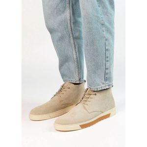 Sacha - Heren - Beige hoge leren sneakers - Maat 42