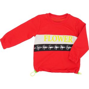 Meisje Kledingset - 2 delige set - Broekje Sweatshirt - Meisjes kleding kleren kindje mode Maat 80 86 92 98 104 - Geel Roze Rood Meid Meisje