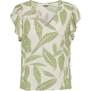 Jacqueline de Yong T-shirt Jdybree Life S/s Top Wvn 15322468 Tapioca/piquant Gr Dames Maat - L