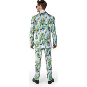 Suitmeister Tropical Beers - Zomers Tropische Outfit Heren Pak - Carnaval En Halloween Kostuum - Blue - Maat S