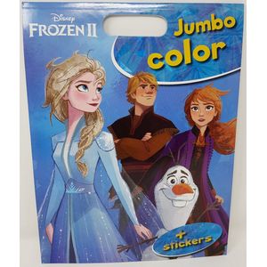 draagbare Jumbo color Frozen 2 kleurboek met stickers afmeting 36 x 28 cm