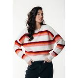 Colourful Rebel - Olivia Multi Stripe - Gebreide Trui - Oranje