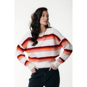 Colourful Rebel - Olivia Multi Stripe - Gebreide Trui - Oranje