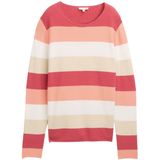 TOM TAILOR - Damestrui - Abrikoosrode Strepen - Gebreid