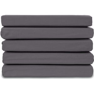 Ten Cate Hoeslaken - Hoeslaken 180 x 200 - Katoensatijn - Hoeslakens - Geschikt voor boxspring en matras - Hoekhoogte 35cm - Elastiek Rondom - Strijkvrij - Antraciet