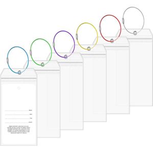 Bagagelabelhouders - 6 stuks waterdichte labels met ritssluiting en stalen lussen, doorzichtig - Kofferlabels voor op reis - Cruise-accessoires