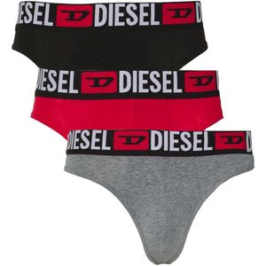 Diesel Herenstring Rick zwart-rood-grijs