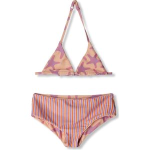 Shiwi Lizzy Reversible Bikini Set Striped Starfish Zwemkleding Meisjes - Perzik - Maat 86/92
